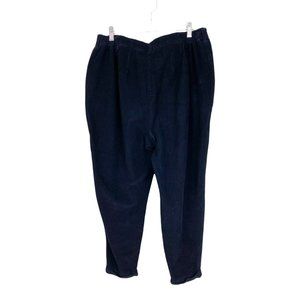 Vintage 90s Liz Claiborne black corduroy pants trouser High Waisted pleated 18